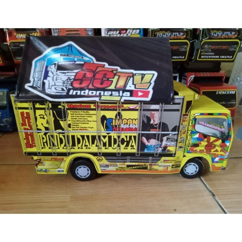 miniatur truk oleng kayu asli anti gosip murah truk oleng murah