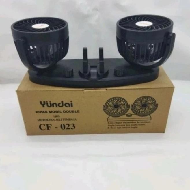 Kipas Angin Mobil Yundai Car Fan 4" dan USB Charger