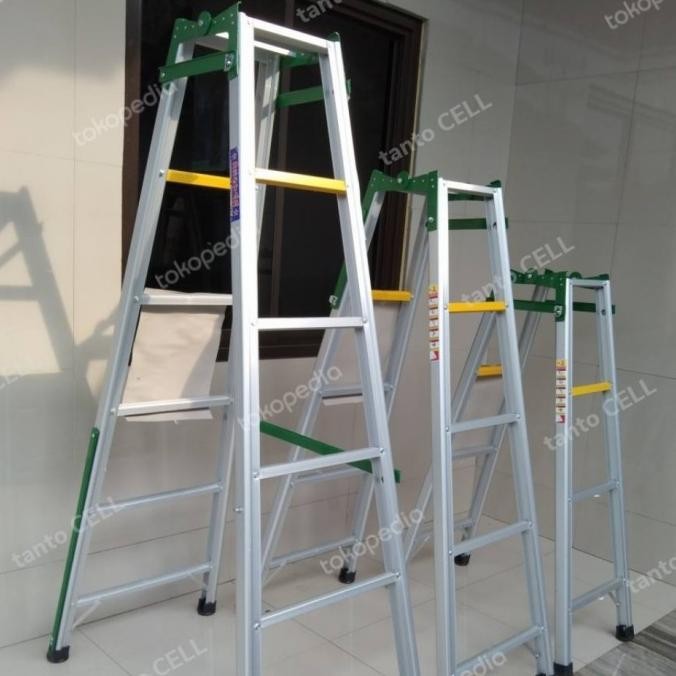 Promo Tangga Lipat / Tangga Aluminium 2 Fungsi /Berkualitas - Kuat