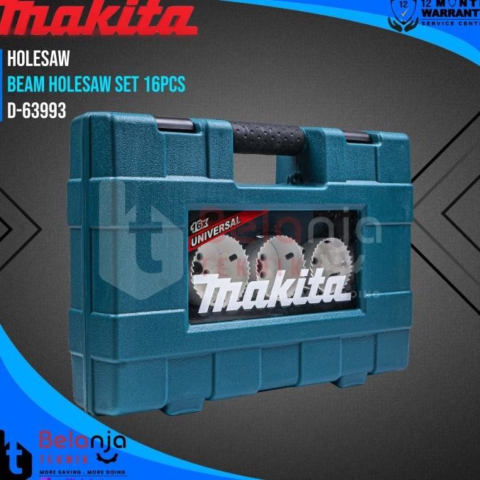 Murah Makita Beam Holesaw Set 16Pcs Mata Bor Pelubang Kayu Pipa Pvc Hole Saw