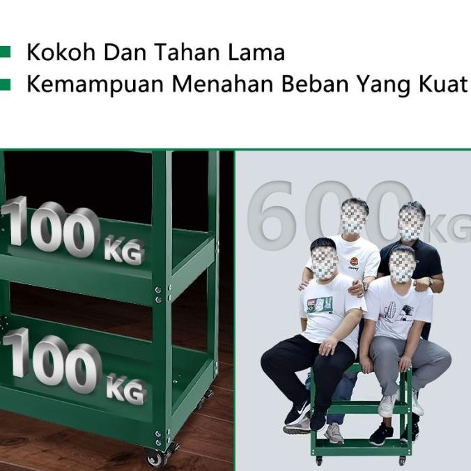 Promo Isku Alat Perkakas Trolly/Trolly Bengkel Rak 3 Susun Trolly Trolley Perkakas Tools Borongan