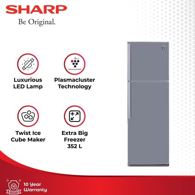 Promo Sharp Kulkas 2 Pintu Plasmacluster Sj-450Gp-Sd