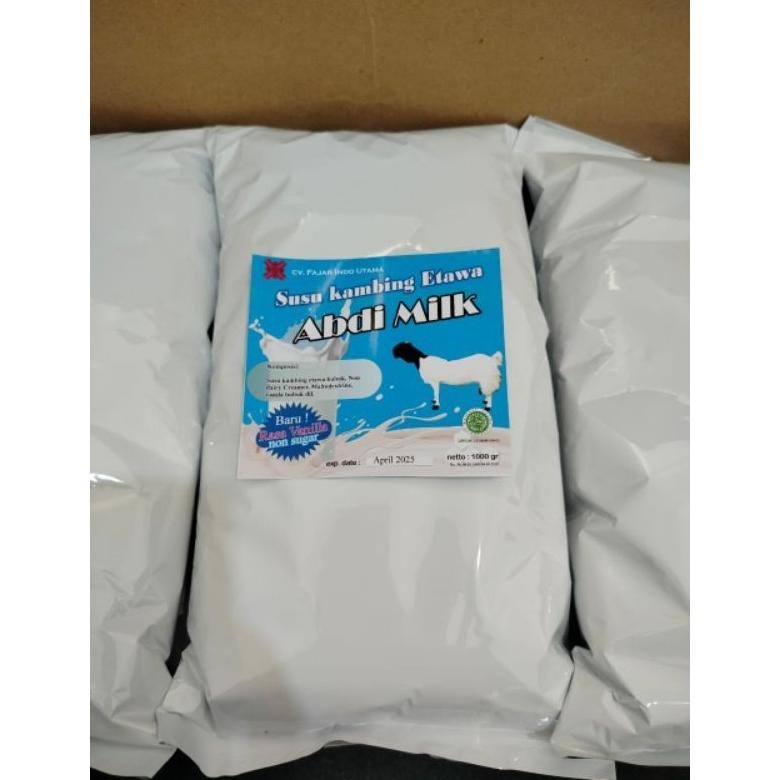

SUSU KAMBING ETAWA NON SUGAR GRADE 1 & GRADE 2 KEMASAN ALUMINIUM FOIL 1KG,