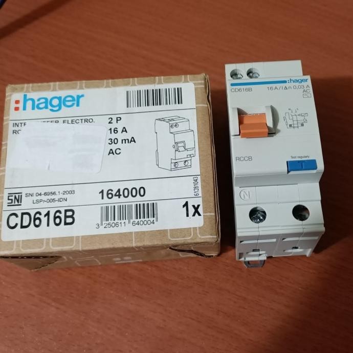 ELCB / RCCB 2P 16A / 40 A HAGER CD 616 B