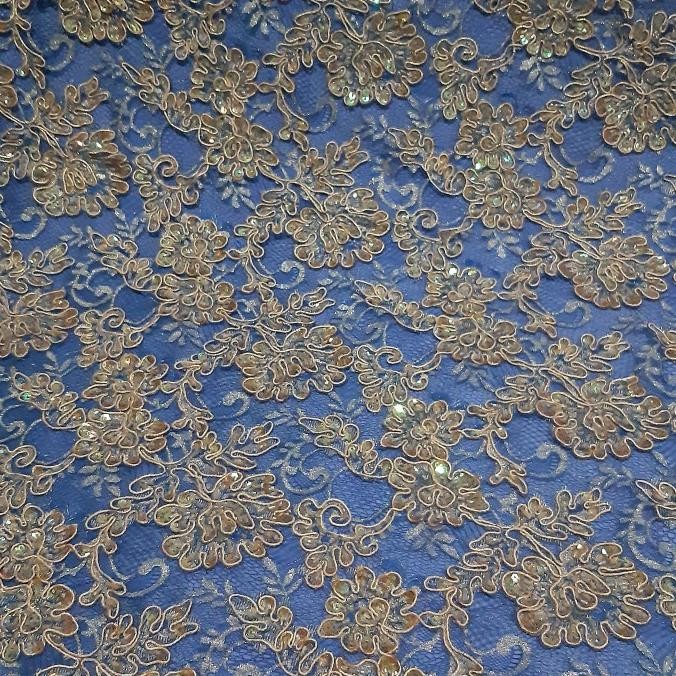 Kain Bahan Brokat Prada Cornely Full Payet High Quality Ready