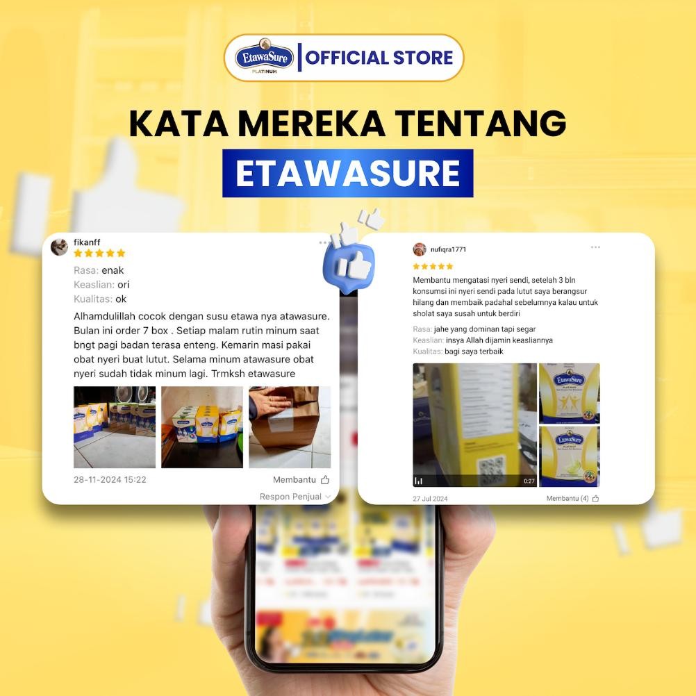 

Spesial/ Susu Etawasure Susu Kambing Etawa 8 Bahan Herbal Alami Kemasan 250Gram/Box - Susu Etawasure Untuk Nyeri Sendi Dan Asam Urat Cocok Untuk Pegal Linu - Susu Etawasure Untuk Syaraf Kejepit Dan Osteoporosis - Susu Etawasure Resmi Bpom