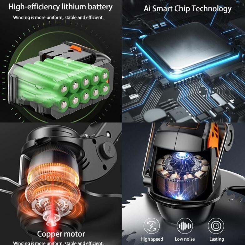 588V Mesin Potong Rumput Baterai Mesin Potong Rumput  Elektrik Pemotong Rumput Tanpa Kabel Taman Ala