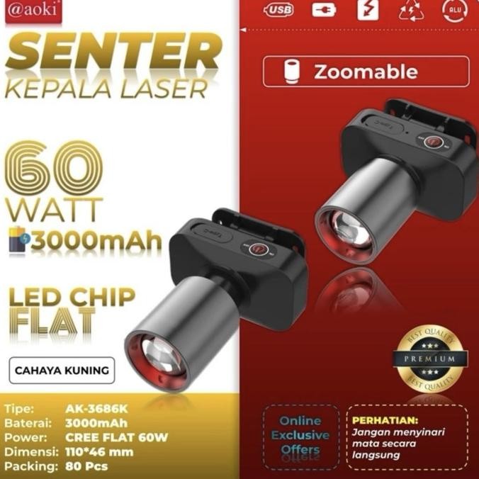 Terlaris Senter Kepala AK-3685A / AK-3686K AOKI SALE