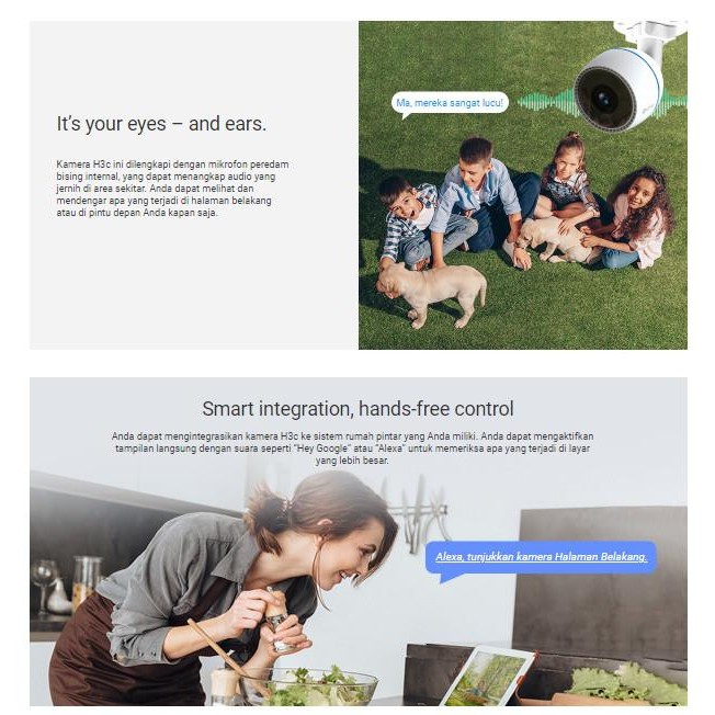 CCTV EZVIZ H3C 2MP Smart Home IP Camera Infrared / Color Outdoor [terbaik]