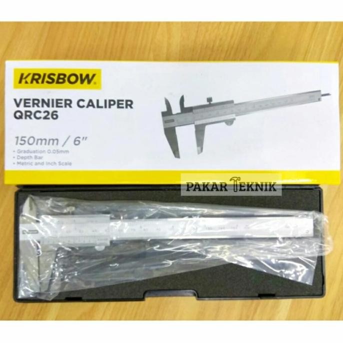 Krisbow Vernier Caliper /Jangka Sorong/Sigmat 150mm/6" QRC26 kw0600069 murah