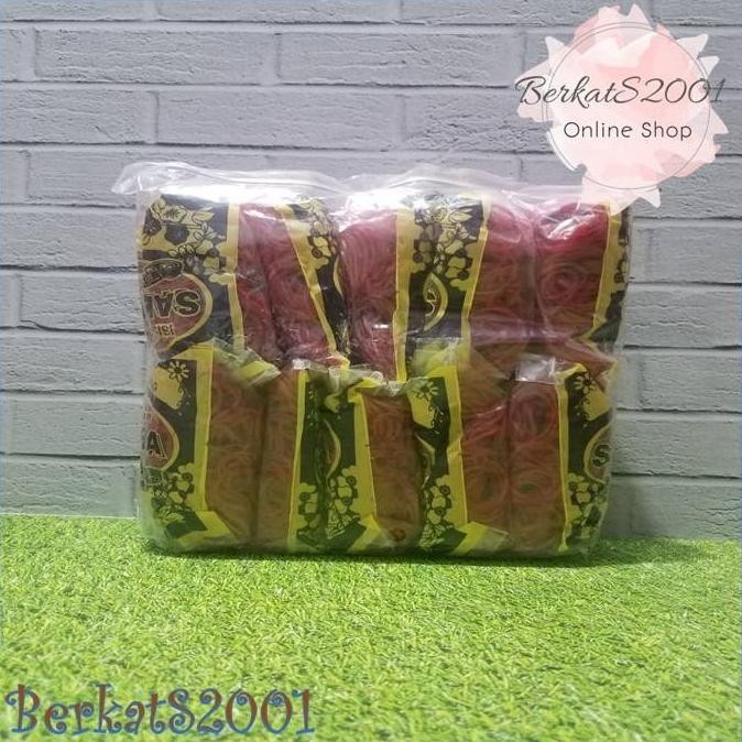 

ready !!! Karet Gelang Sakura HIGH QUALITY Warna Merah ( 10 Pack @100 Gram )