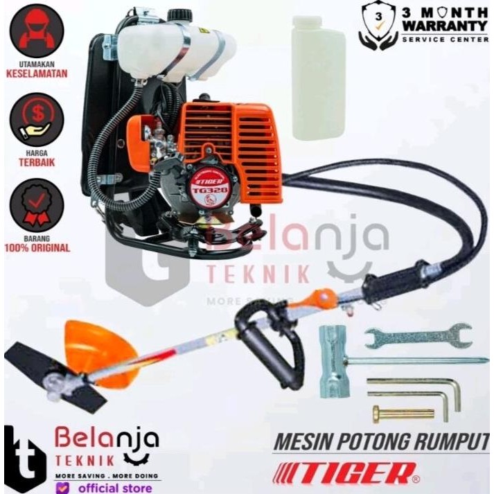 mesin potong rumput 2tak merek Tiger / mesin potong rumput Tiger 2tak