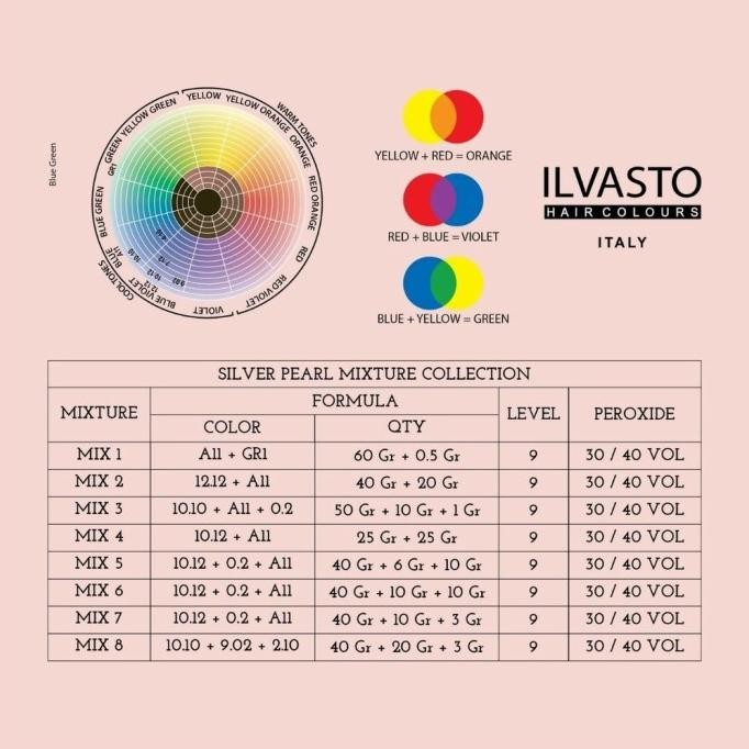 ILVASTO HAIR COLOR 100ML / PEWARNA RAMBUT ILVASTO MADE IN ITALY
