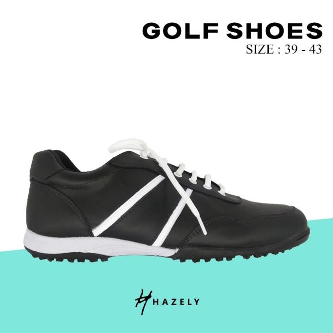 SEPATU GOLF KULIT ASLI / SEPATU GOLF PRIA / SEPATU GOLF - HITAM