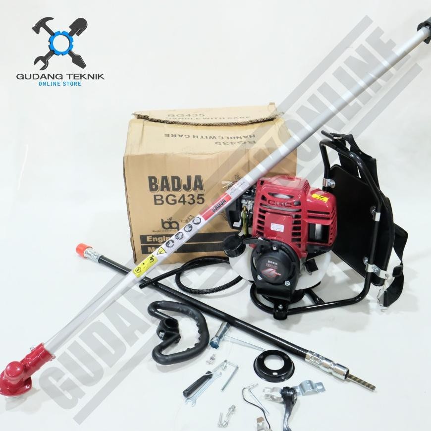 Mesin Potong Rumput Gendong 4Tak BADJA BG435 - Brush Cutter BG 435 4T / Mesin Pemotong Padi Paddy Re
