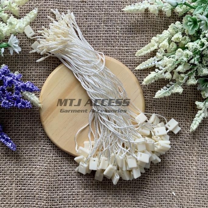 

ready !!! Tali Hang Tag 1000 pcs / Tali Label Merk / Benang Loop Pin Krem BW