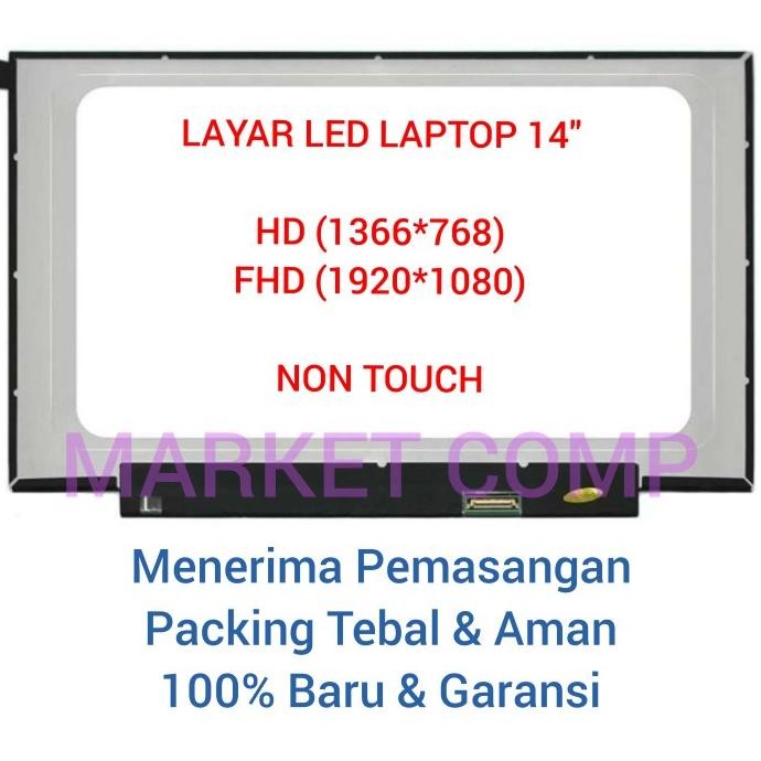 Murah Layar Led Lcd Laptop Hp 14 14S 14-Fq 14S-Fq 14S-Fq000 14S-Fq0Xxx 14S-Fq1Xxx 14S-Fq2Xxx 14S-Fq2