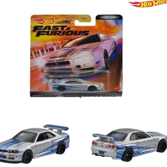 Hot Wheels NISSAN SKYLINE GT-R BNR34 R34 Premium Fast and Furious