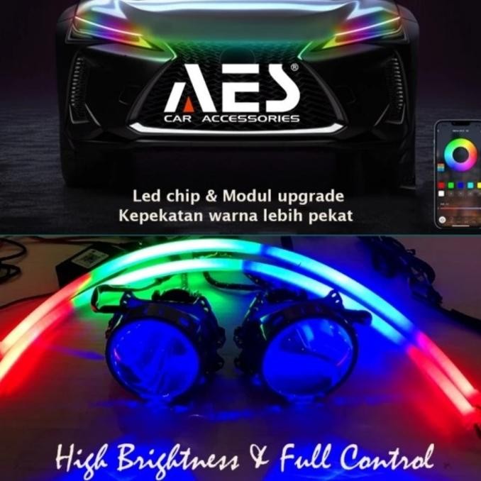 LAMPU LED ALIS MOBIl RGB TERBAIK CONTROL APP ANDROID HP DRL AES RGB