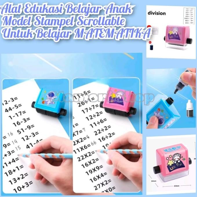 

[Mamori Shop] Stempel Roll Berhitung Matematika Untuk Anak Belajar Penambahan Pengurangan Perkalian Pembagian Co