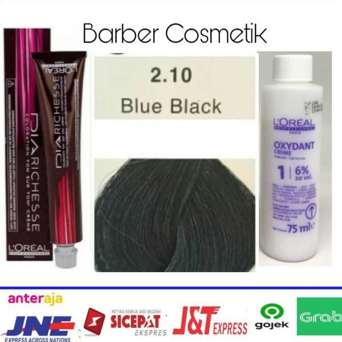 loreal diarichesse 2.10 blue black pewarna rambut /toning rambut