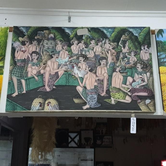 lukisan pasar tradisional