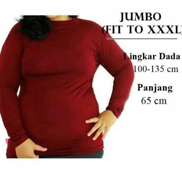 Termurah Manset Jumbo Xxl To Xxxxl | Atasan Big Size | Dalaman Kaftan | Inner Kaos Muslimah Wanita L