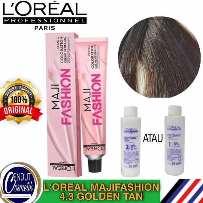 Loreal Majirel 4.3 Golden brown / pewarna rambut / hair color