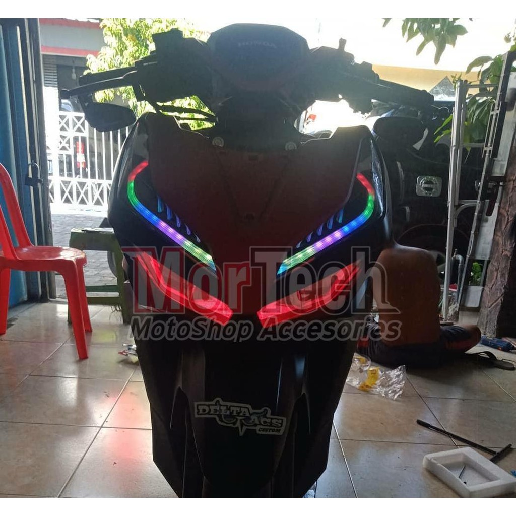 DRL SLIM LAMPU ALIS NEON LED GRADE A FLEXIBLE WATERPROOF 30CM/60CM + REMOTE RGB SEN RUNNING HEADLAMP