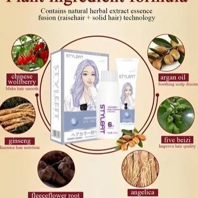 Ready Sefit Cat Rambut Pewarna Rambut Bahan Herbal Alami Warna Tahan Lama Model Korea Blue Black Men