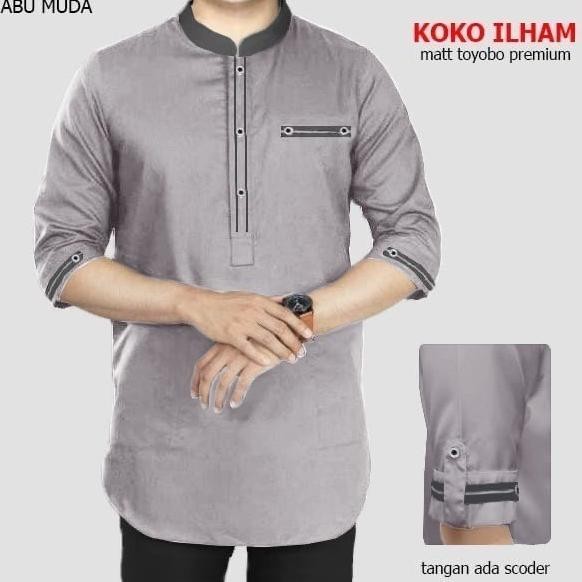 Koko Kurta Ilham L, Xl,Xxl/ Pakaian Muslim Pria/ Koko Kurta Pria/ Koko Pria Dewasa/Fashion Pria