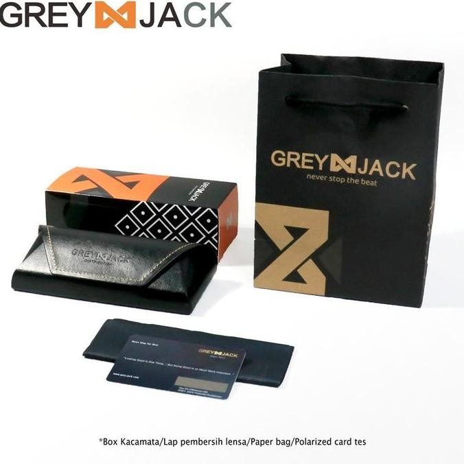 Grey Jack Kacamata hitam Sunglasses Polarized Anti UV  Model Kotak Metal Fashion Pria Dewasa SA1811