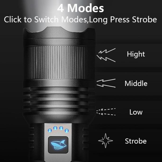 Senter Smiling Shark SD5212 SmilingShark SD 5212 M80 Zoom Powerbank