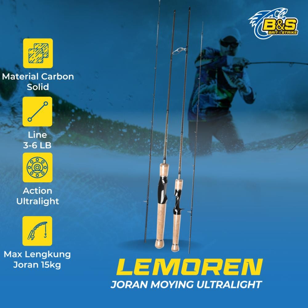 Lemoren Joran Casting Ultralight Moying Full Packet Joran Ultralight Carbon Solid Jigging Rod Spinni