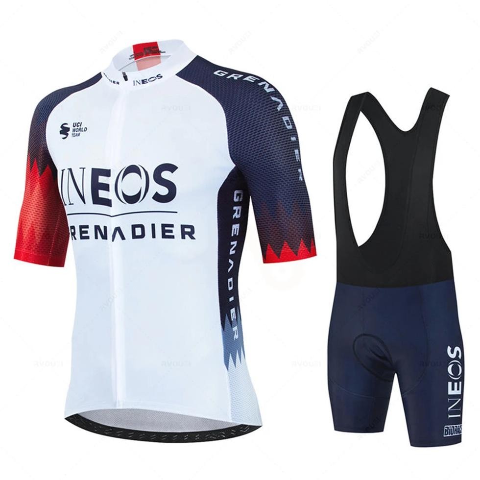 Ineos 2025 Men Short Sleeve Cycling Jersey Set Summer Bicicleta Clothing Mtb Maillot Ropa Ciclismo S