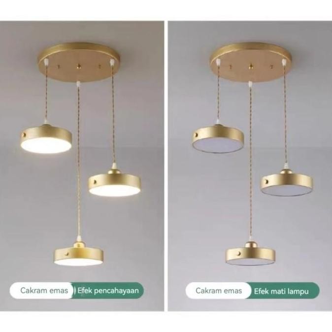 Lampu Gantung Cafe Minimalis Lampu 3 Warna