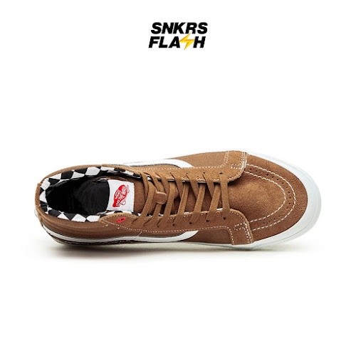 VANS Ray Barbee X Og Sk8 Hi Leica Brown Sepatu Sneakers Unisex - VN0A4BVB92P - Size 39