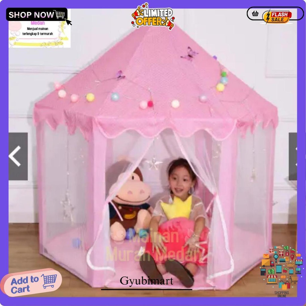 Mainan Murah Medan - Tenda Anak Princess Castle Jumbo Mainan Anak Outdoor Portable Original Produk