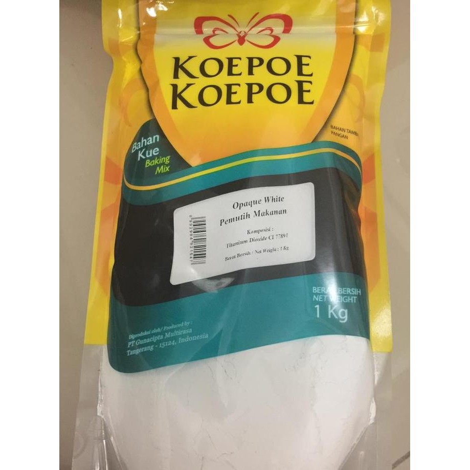 

Promo Pewarna Putih Koepoe Koepoe Opaque White Pemutih Makanan 1 Kg