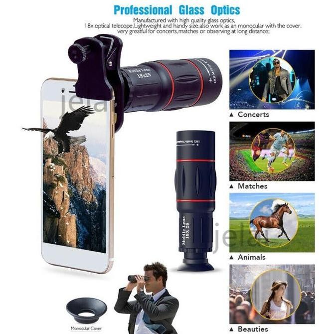 Apexel 28X Lensa Zoom HP Lensa Apexel 18x25 Original Telezoom Apexel 18X Lensa Handphone Kamera HP U