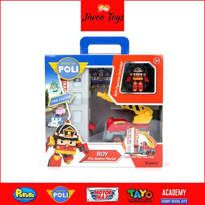 Silverlit Robocar Poli Roy Fire Station Playset 83409 Mainan Robocar Co