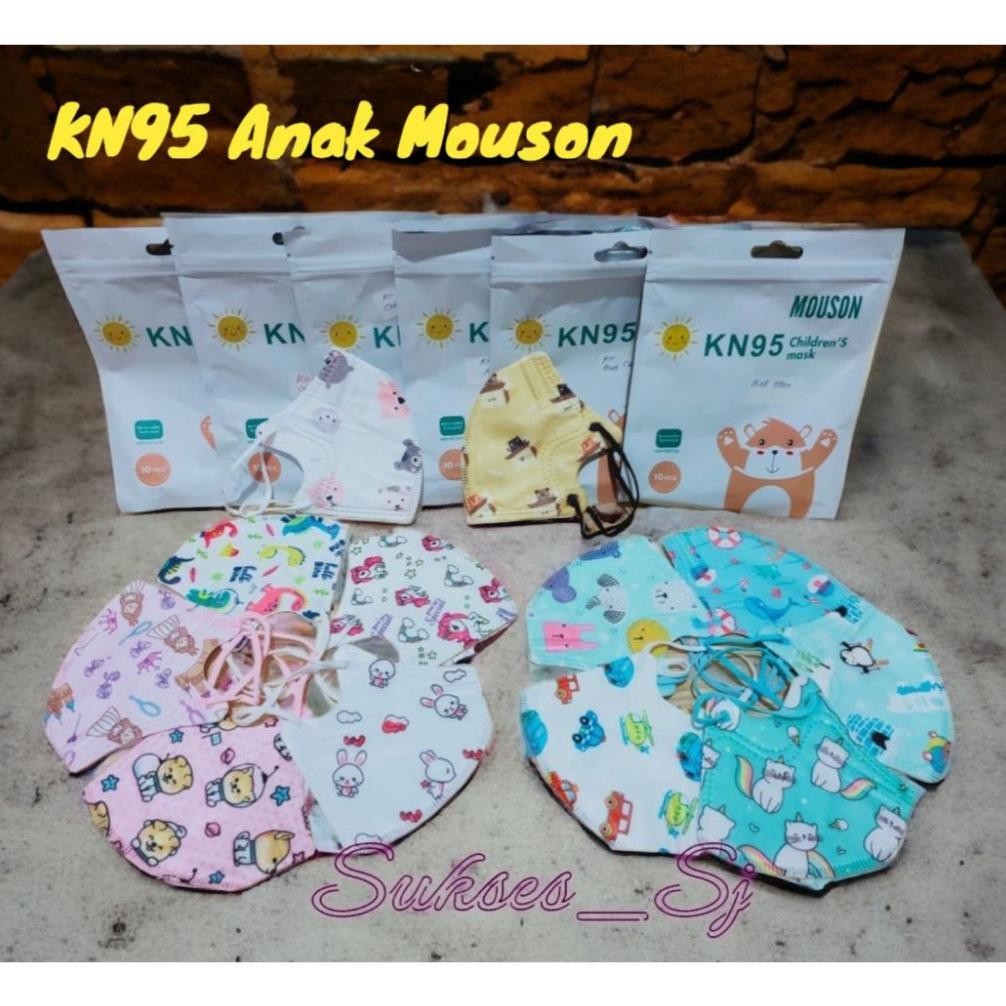 ede-78 ul-64 ( AJ )MASKER KN95 ANAK MOUSON 1 PACK  ISI 10 PCS MIX KARAKTER COWO CEWE Termurah Berkua