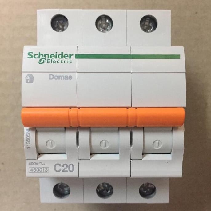 Terjangkau Mcb Schneider 3P 20A 20Ampere / Breaker / Pemutus Arus Listrik