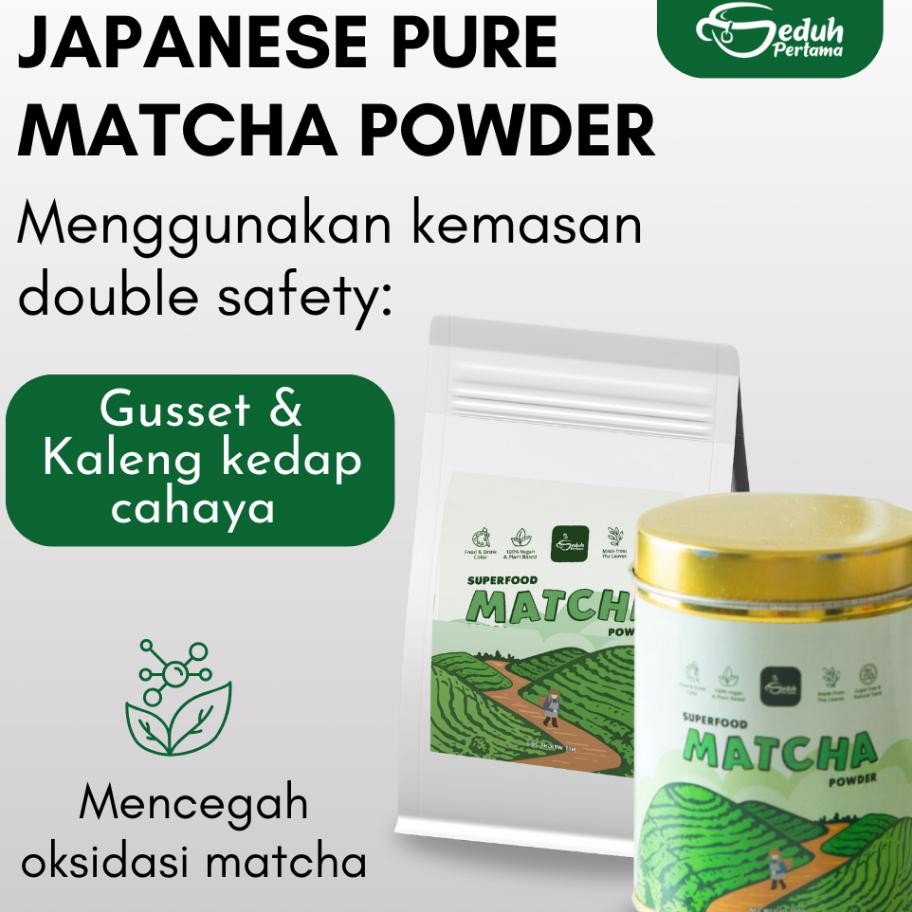 

Eduh Pertama Bpa Matcha Japan Pure Matcha Green Tea Powder Tanpa Gula Creamer