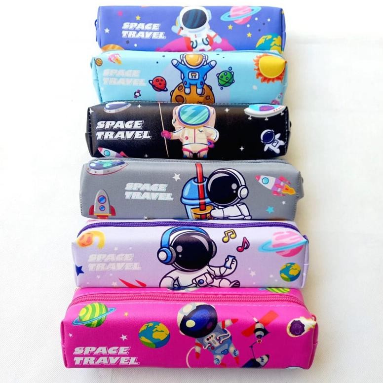 

At43 fgk-45 Tempat Pensil Karakter Kotak Pensil Zipper Tepak Mini Astronot Premium Berkualitas