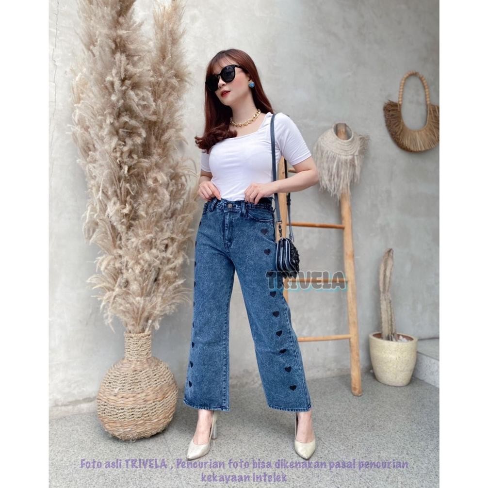 Ex45 asd-86 Kulot Jeans Love Wanita / Love Cullotes / Kulot Love Jumbo / Kulot Love 27-34 / KULOTLOV