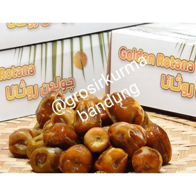 

Grosir Kurma Sukari Premium Golden Rotana 3 Kg Grade A - Kurma Sukari Premium