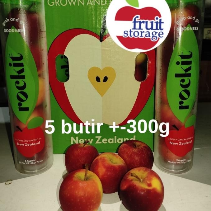 

Sale Buah Apel Rockit New Zealand Premium Manis Garing Per Tube 4 Butir