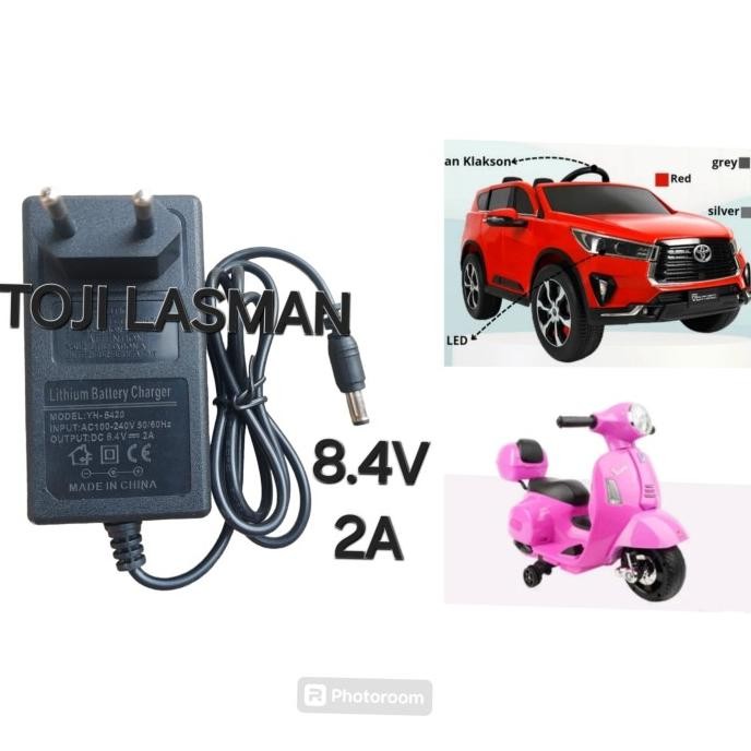 Murah ( CHARGER 8.4V 2A ) ADAPTOR COLOKAN STRUM CARGER CASH CASAN MAINAN MOBILAN MOTORAN BATU BATERA