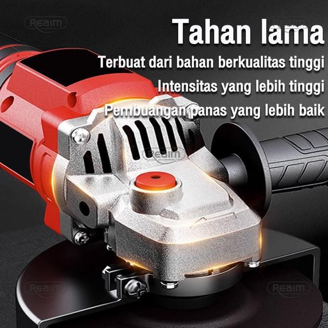 ready  REAIM gerinda Baterai Brushless 4Inch 450W Mesin gerinda Baterai Tangan Cordless Angle Grinde